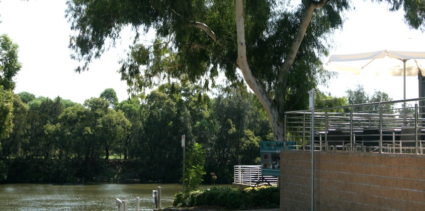 Oh we do like to dine beside the riverside, oh we do like to dine beside the river...